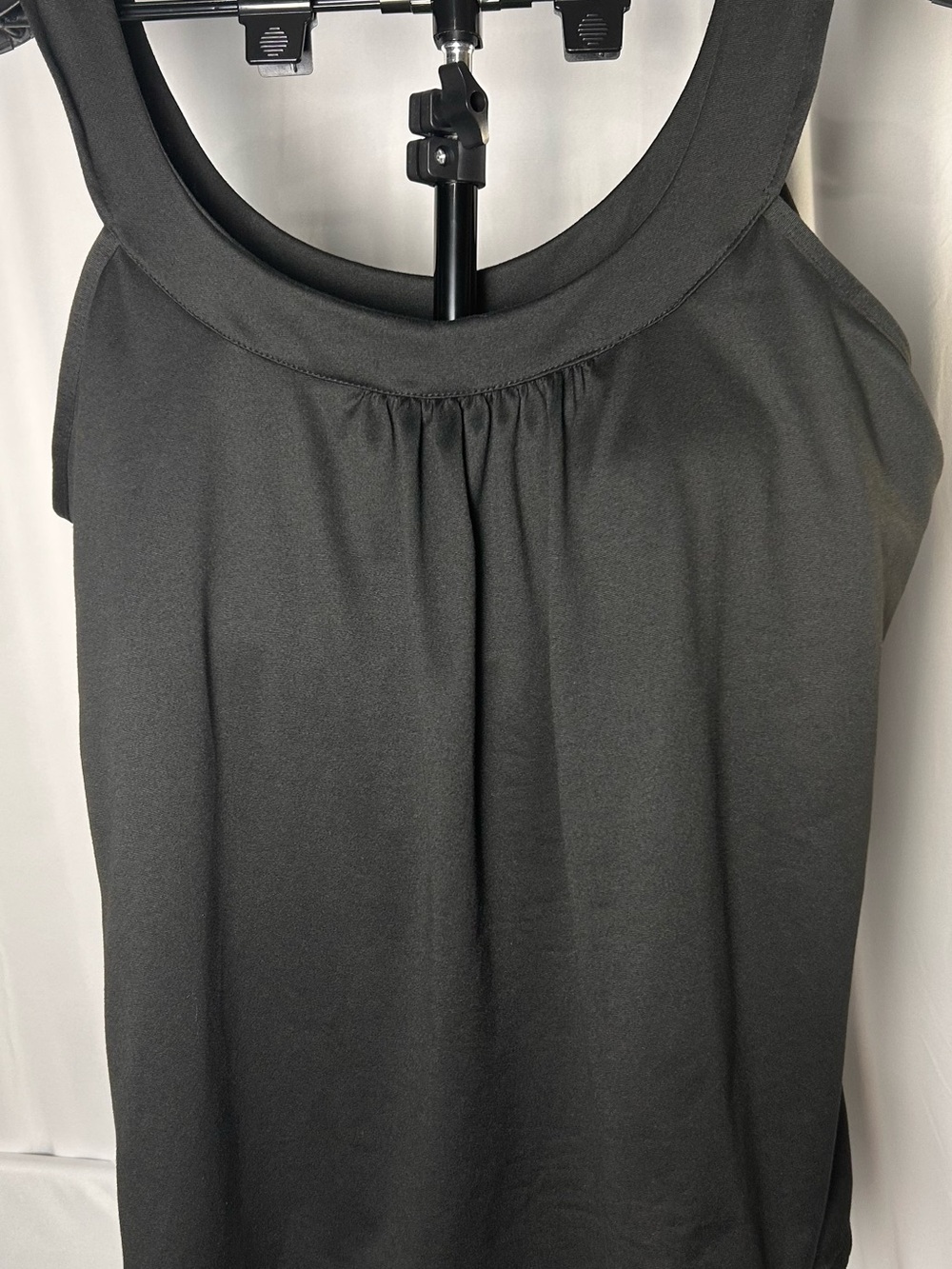 Black Tank Top with Scoop Neck - Women